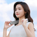 Air Cooling Hanging Neck Fan Sports Travel Leafless Personal Fans (White)