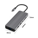 Jack 8K DP HDMI Gigabit Ethernet USB Type-C Hub Docking Station For Laptop PC