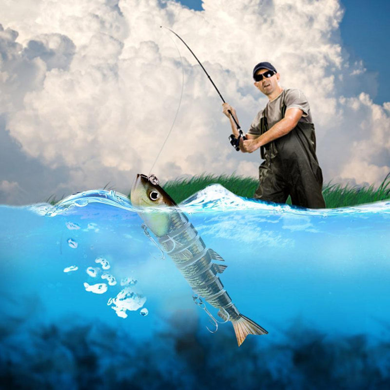 13cm 22g Plastic Lure 8-section Artificial Hard Bait Sea Fishing Tackle (C)