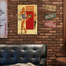 20x30cm Sexy Girl Print Rectangular Metal Retro Tin Drawing Flat Style (1)