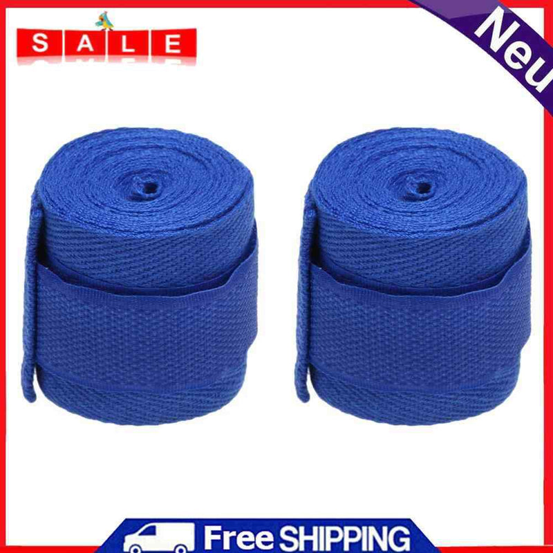 4pcs 2.5m Sports Cotton Kick Boxing Bandage Sanda Wrist Hand Gloves (Blue)