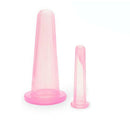 2pcs Silicone Cupping Suction Can Vacuum Face Leg Arm Massage Cup (Pink)