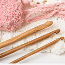 12pcs Hot Sell Weave Knitting Handle Hook Needle Bamboo Crochet 3-10mm
