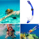 Diving Snorkel Professional Swim Breathing Tube Hose (Transparent Blue)