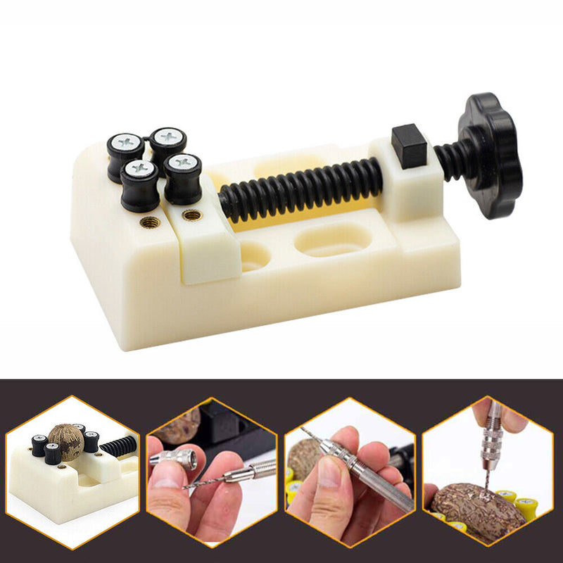 Walnut Watch Carve Bench Clamp Parallel Sculpture Craft Fix Plier (White)