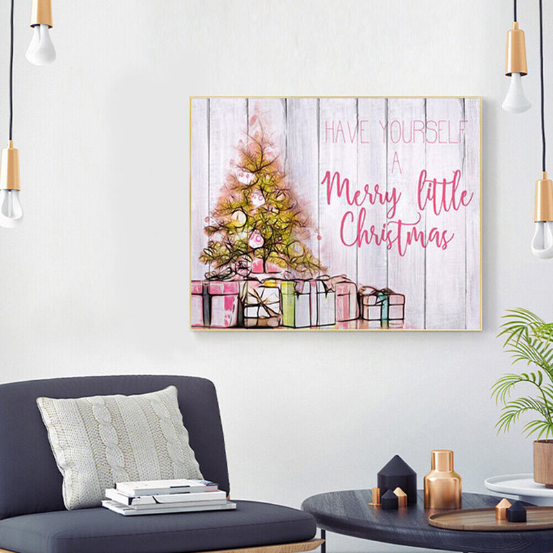 DIY Handpaint Paint By Numbers Oil Canvas Pictures Christmas Gift Kit Wall Decor