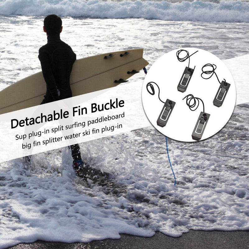 4pcs Longboard Surfing Fins Clip Nylon Longboard Fittings Detachable Access