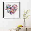 5D DIY Special Shaped Diamond Painting Heart Embroidery Mosaic Kit Home Wall Art