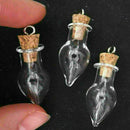 10 pcs Mini Empty Teardrop-shaped Vials Glass Bottles Penda Charm Vial L1C1 K4X7