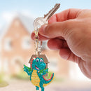 Cartoon Diamond Painting Keychain DIY Special-shaped Drill Key Ring Pendant