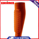 Outdoor Football Shin Guard Pads Honeycomb Calf Protective Gear (Orange M)