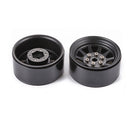 4pcs Metal Alloy 1.9 Beadlock Wheel Rims for Axial RC Crawler Car (Black) Newly