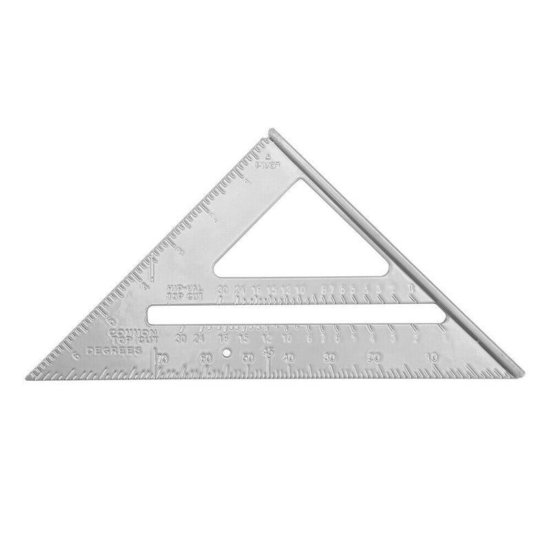 7 inch Triangle Ruler Angle Protractor for Building Framing Tools (Grey) Newly