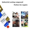 2pcs A+B Waterproof Resistance High Temperature Super Glue Metallic Iron Seal