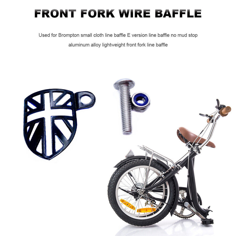 Bicycle Front Fork Protection Brake Line Protector for Brompton (Black)