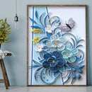 5D Diamond Painting DIY Butterfly flowers Full Round Drill Rhinestone Kit Newly