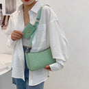 Fashion Women Stone Pattern Shoulder Bag Purse 2pcs Composite Bags (Green)