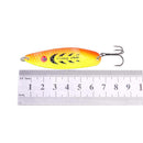 13g Spoon 3 Hooks Fishing Lure Sequins Paillette Hook(Yellow+Green)