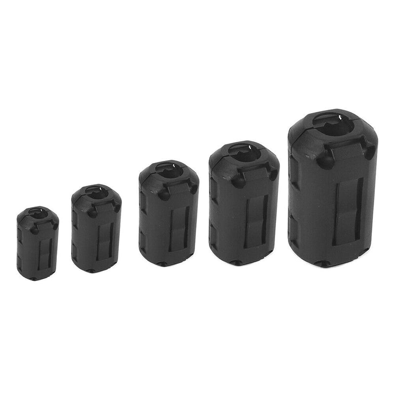 50pcs Clip-on Ferrite Ring Choke Noise Suppressor 3.5mm 5mm 7mm 9mm 13mm Newly