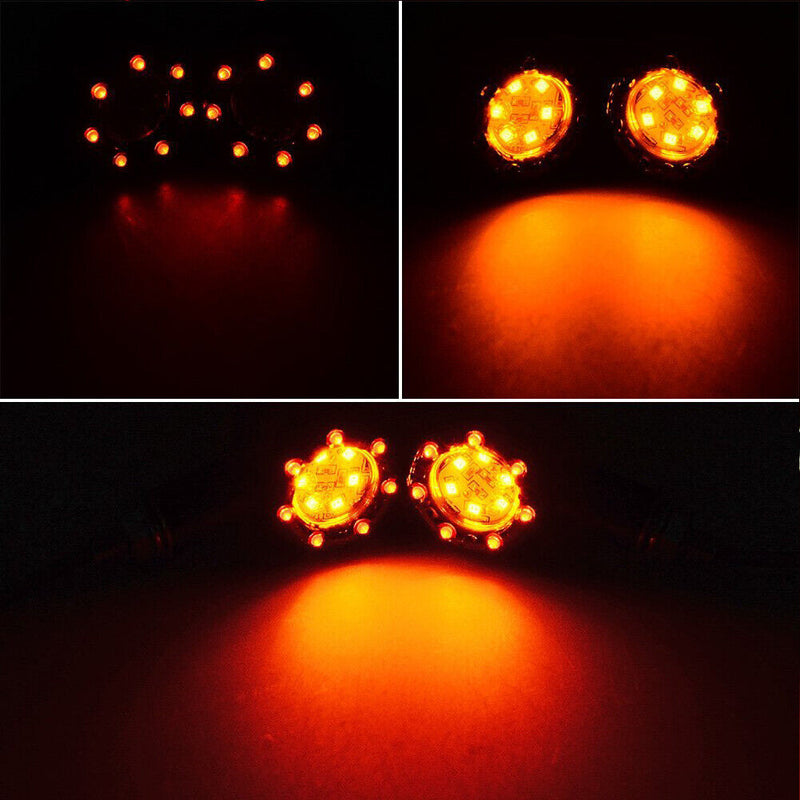 2Pcs Motorcycle Turn Signal Light Brake Stop Lights 12V 13LED Amber Newly