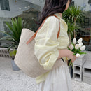 Casual Handmade Straw Portable Shoulder Tote Bag Beach Large Capacity Handbag