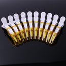 10pcs Plastic Salon Hair Clip Set Hairdressing Crocodile Hair Grip (Yellow)