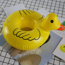 Inflatable Cup Holder Cute Yellow Duck Drink Stand Swimming Pool Float Coas