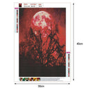 5D DIY Full Drill Diamond Painting Moon Scenery Pattern Cross Stitch Ornament