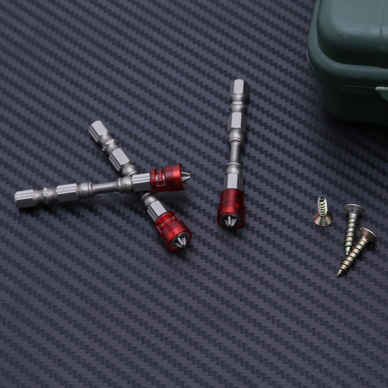 5pcs 65mm Magnetic Plasterboard Drywall 1/4" Hex Shank Screwdriver Bits Newly