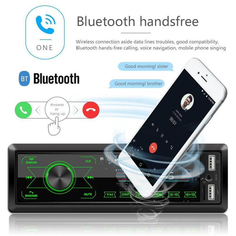 M10 Single 1DIN Car Stereo MP3 Player In Dash Bluetooth AUX-in Radio Head Unit
