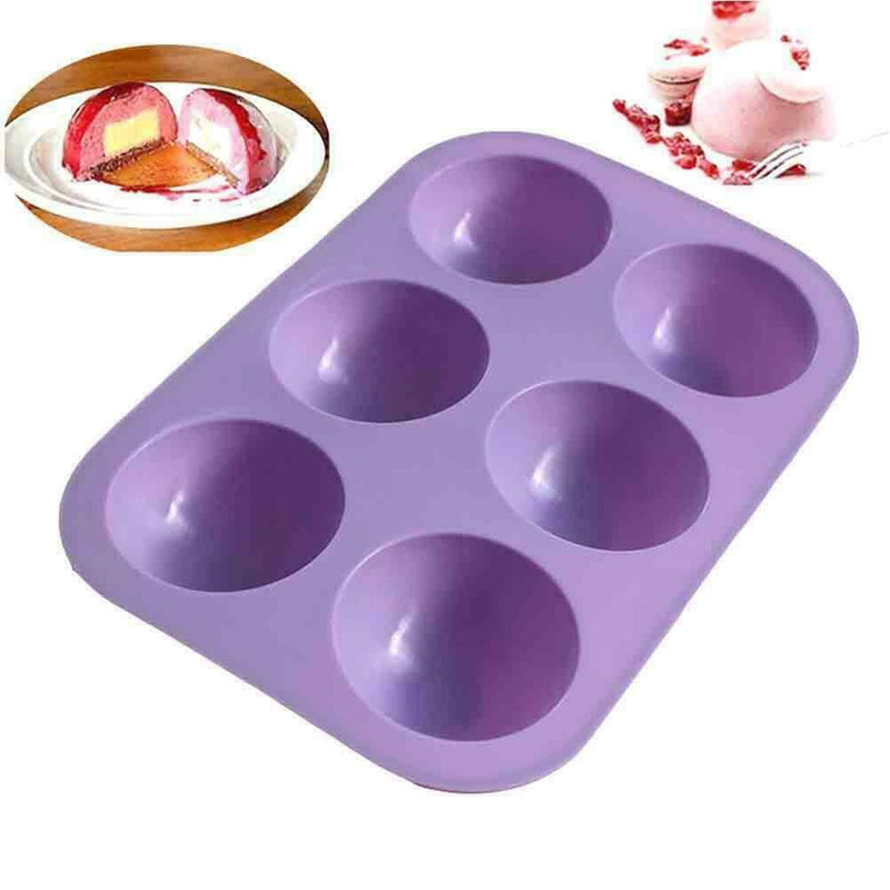 5 cm Dia Half Ball Sphere Chocolate Cake Muffin Pastry Jelly Mold Tray T7E6