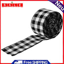 2m Christmas Lattice Ribbon Gift Packing DIY Wrapping Strip (Black White)