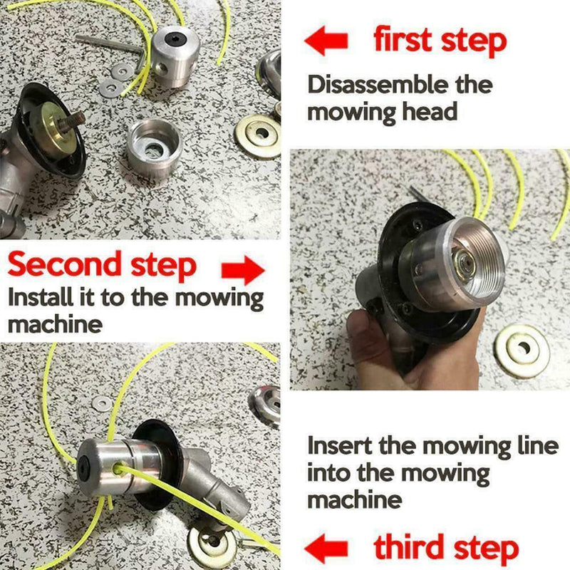 Aluminum Grass Trimmer Head With 4Lines Brush Cutter Lawn Accessories Head V9D2