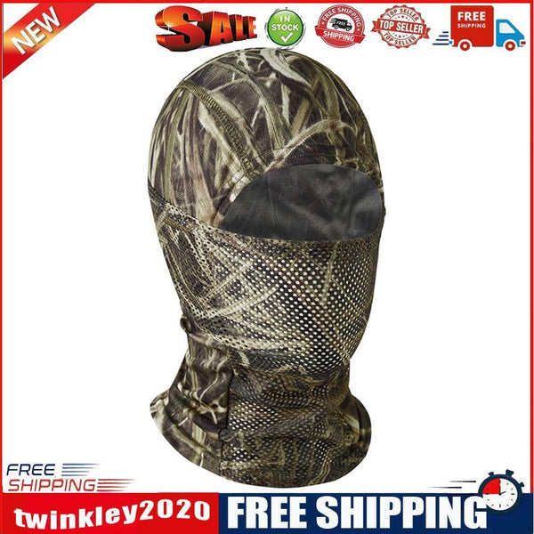 Camouflage Balaclava Scarf Ski Cycling Full Face Cover Neck Head Warmer (A)