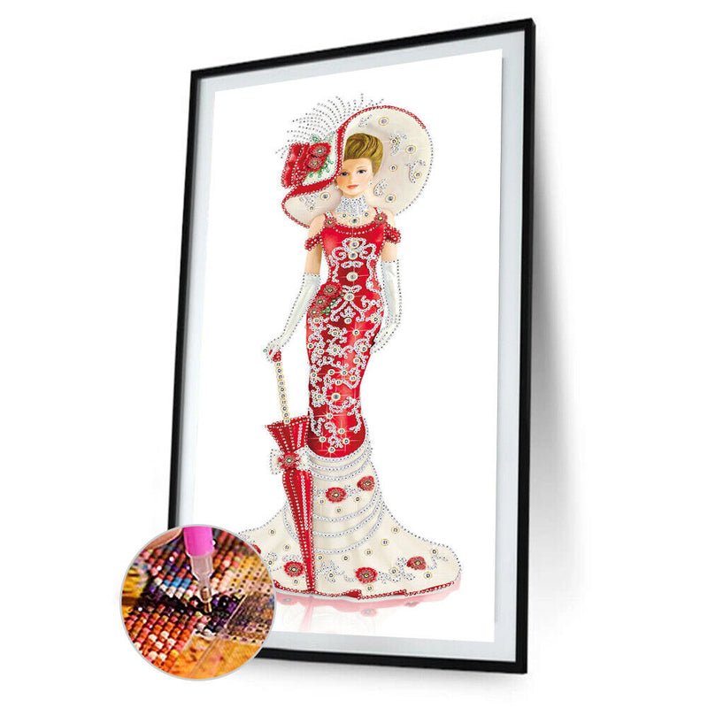 DIY Part Drill Special-Shaped Diamond Painting Dress Lady Mosaic (YX227) Newly