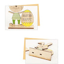 Desktop Ornament Wooden Rabbit Ornaments Bunny Easter pendants Stand