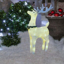 Christmas Light Deer Ornament Decor Light-Up Deer With Scarf Holiday Decor`