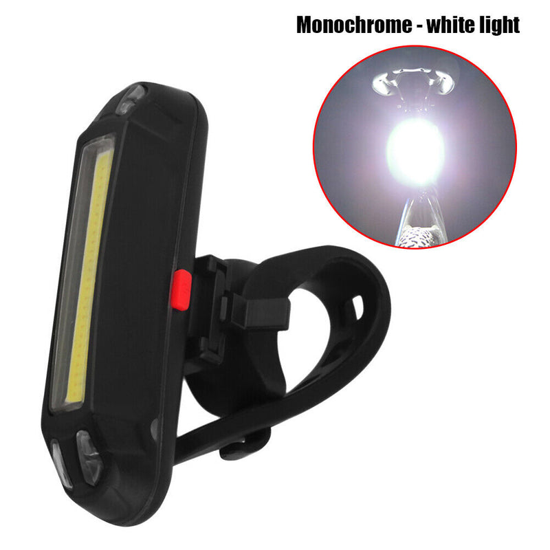 LED Mountain Bicycle Taillight USB Night Ridding Rear Lights (White Light)