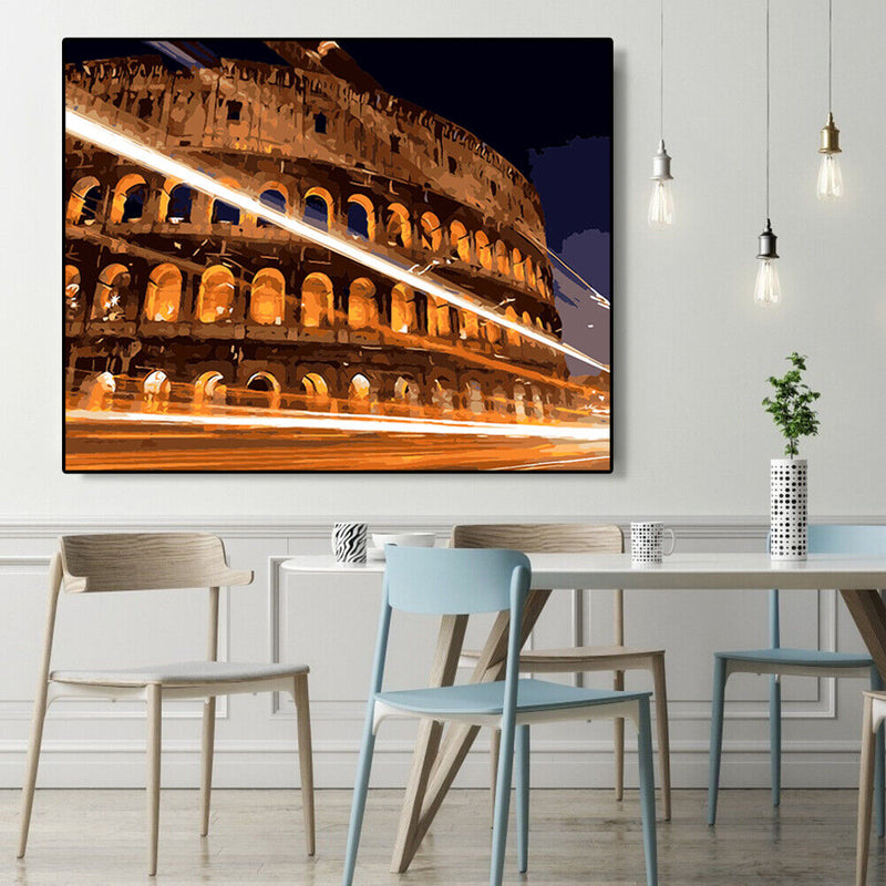 DIY Fortress Digital Painting By Numbers Canvas Kit Modern Wall Art Room Decor
