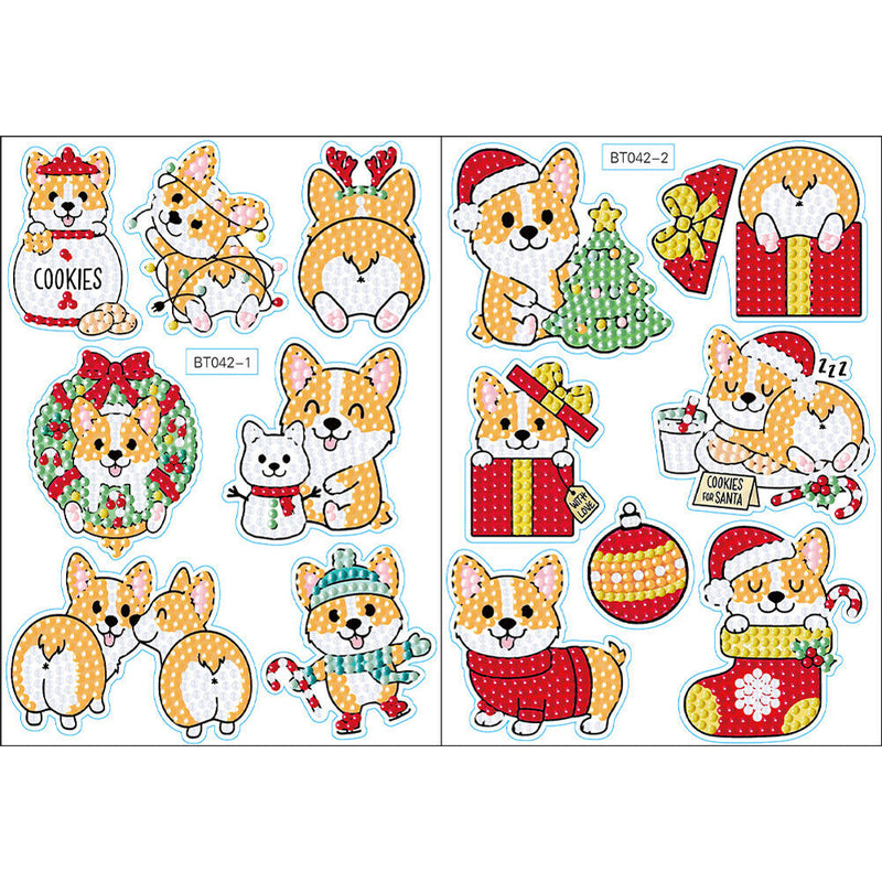 #A 2pcs Mosaic Stickers Crafts Art Creative Exquisite Greeting Card for Kids Adu