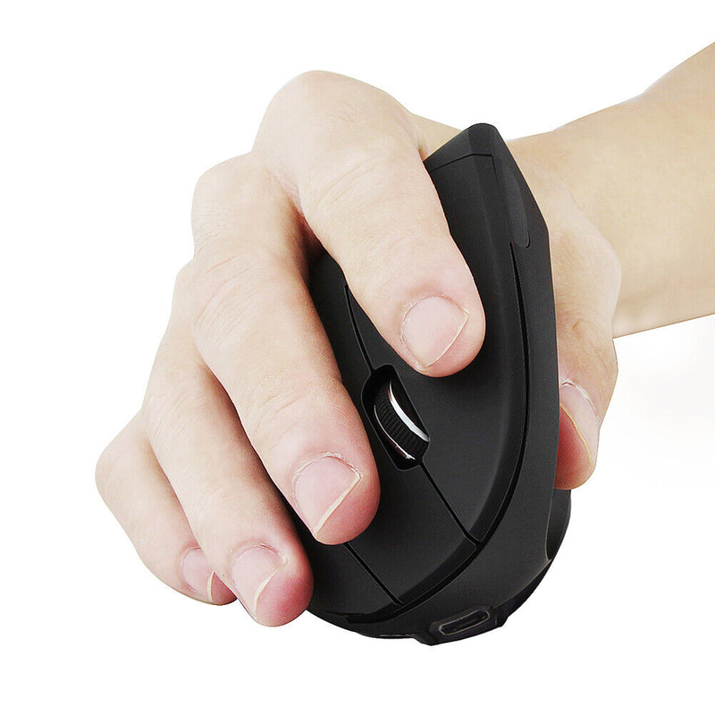 Mice 3 Gears 1600 DPI 2.4GHz Rechargeable Optical LED Wireless Vertical Mouse