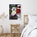 5D DIY Diamond Painting Christmas Puppy Full Drill Rhinestone Mosaic Art Pict