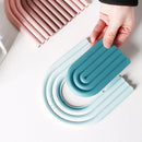 Home Rainbow Silicone Coaster Table Mat Removable Non-slip Heat Insulation Pa