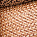 PeDog Cat Summer Cooling Bed Straw Bamboo Cozy Sleeping Pad Mat(Brown)(S)