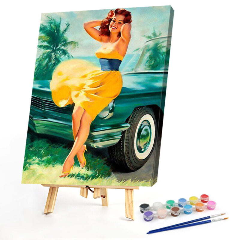 Acrylic Oil Painting By Number Beauty Digital Picture Home Wall Decor for Gift