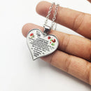 Fashion Love My Daughter Chain Pendant Heart Necklace Family Jewelry Gifts