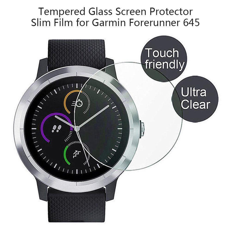 Taoytou Tempered Glass Screen Protector for Garmin Forerunner 645, 2 Pieces