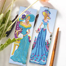 2pcs DIY Diamond Painting Leather Bookmark Lady Special-shaped Drill Book Mar