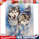 Full Diamond Ornaments 5D Round Drill Kit Snowflake Wolves DIY Painting
