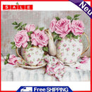 DIY Cross Stitch Full Embroidery Kit Printed Flower Household Accessories Gift
